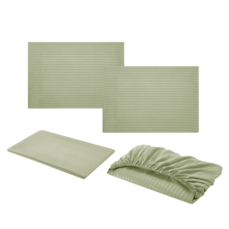 

Hot New 4Pcs Bed Sheet with Pillowcase Embossed Sanding Bedding Mattress Covers Fitted Sheet Bed Mattress Sets Home Textile