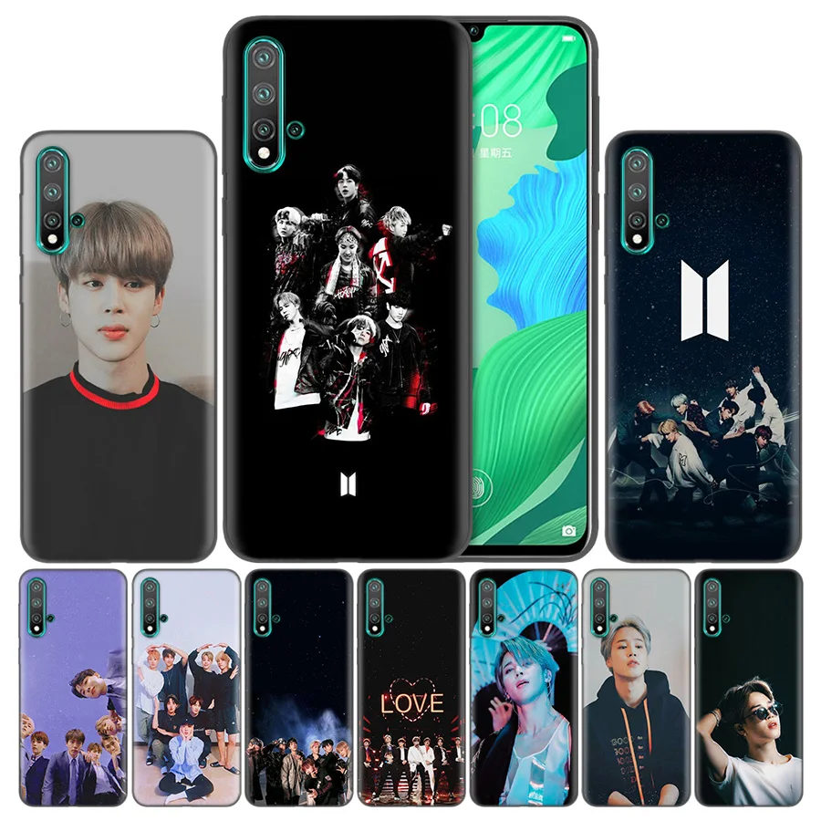 

TPU Silicon Cover Shell For Huawei Honor 8A 8C 8S 8X 9X 9 10 20 Pro Lite Play 20i 7C Luxury Phone Case Korean song team JUNGKOOK