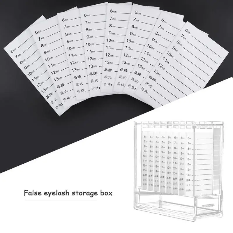 

Portable False Eyelashes Storage Box Drawer Type Nail Display Removable 8 Layers Acrylic Transparent Lash Pallet Holder