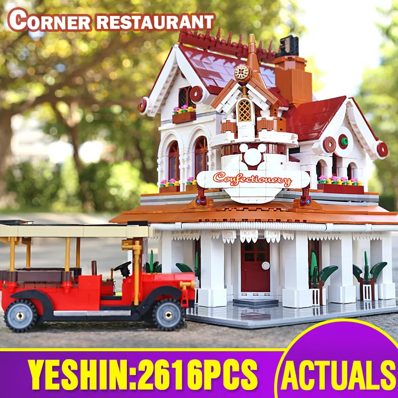 MOULD KING 11003 Streetview Building Compatible With 10243 Parisian Restaurant Model Blocks Kids Christmas Toys Gifts | Игрушки и хобби