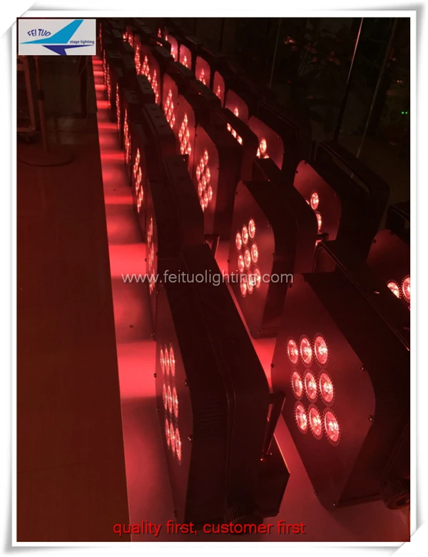 E-2/лот Stage christmaswedding uplighter 9x18 Вт 7в1 светодиодный тонкий с питанием от аккумулятора led беспроводной DMX