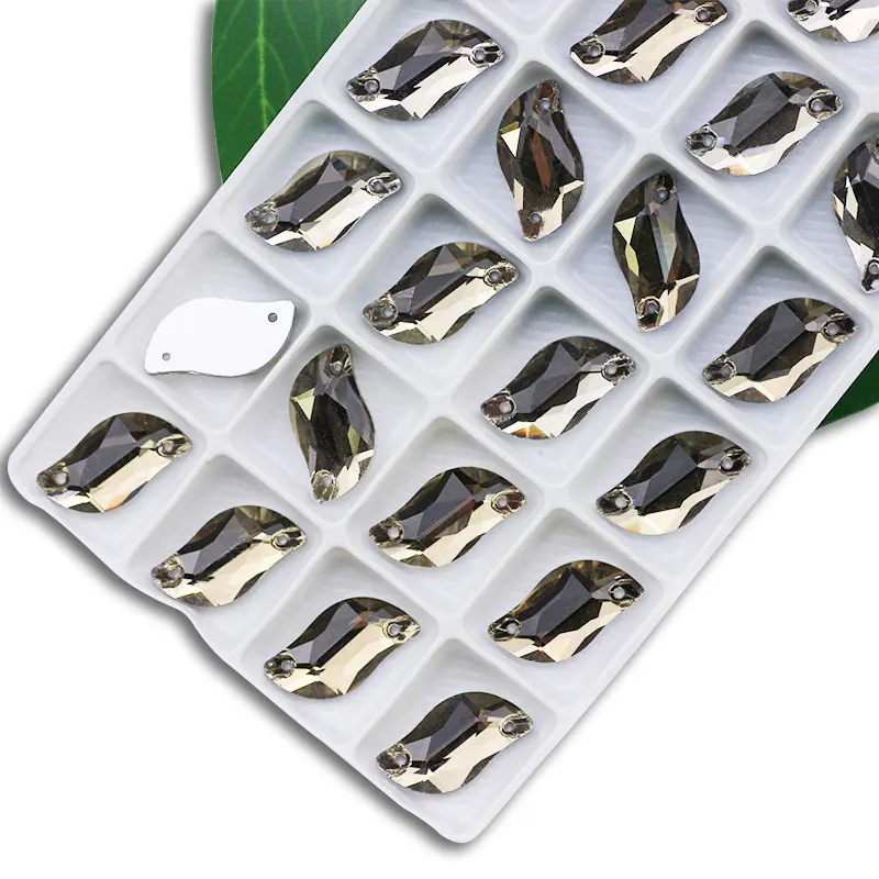 Sparkling S-Shape Colorful Glass Rhinestones