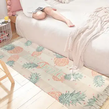 

Fresh Decorative Mat Multi Size Dining Room Floor Bedroom Carpet Cotton Carpet Pineapple Nordic Style Sofa Decoration Home