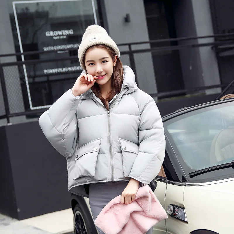 

M17 Autumn And Winter New Style Ozhouzhan Slim Fit Thick Short Bread Cotton Coat Large Size down Cotton WOMEN'S Cotton Padded Cl