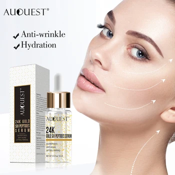 

Peptide Smoothing Serum Anti-aging 24K Gold Face Serum Collagen Skin Lifting Essence Firming Solution Young Skin Face Care 15ml