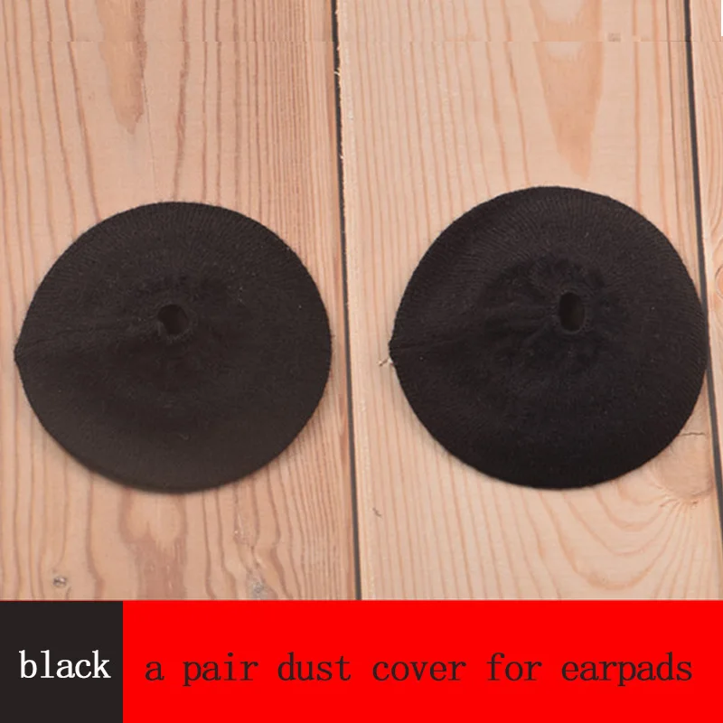 Сменные накладки для ушей Мягкие накладки на наушники пылезащитный чехол для подголовника Подушка протектор для Meizu HD50 HD 50 HIFI наушники гарнитура пряжка клип - Цвет: 1 pair black cover