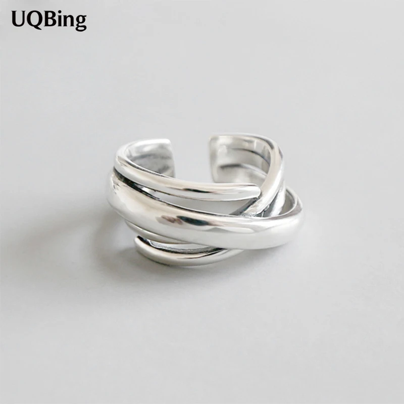 

2019 Exaggerated Personality 925 Sterling Silver Irregular Rings for Women Bohemian Retro Adjustable Antique Rings Gifts