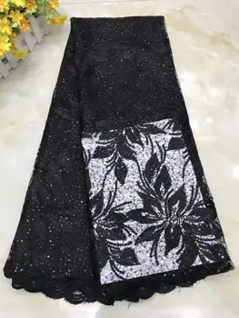 

Latest French Advanced Sequins Nigerian Lace Dress High Quality Sequins Tulle African Lace Fabric Wedding French Tulle Lace FD10