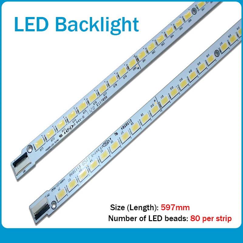 Для skyworth 46E65SG Артикул лампы V460H1-LS2-TREM5 V460H1-LS2-TLEM5 1 шт. = 80LED 597 мм