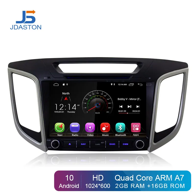 JDASTON 9 дюймов Android 10 автомобильный dvd-плеер для hyundai Creta ix25- gps навигация 2 Din автомагнитола стерео Мультимедиа wifi