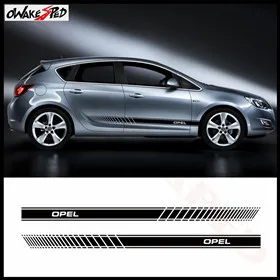 2pcs-Car-stickers-Body-Door-Decor-Sticker-Side-Stripes-Skirt-Decals-For-Opel-Astra-H-K