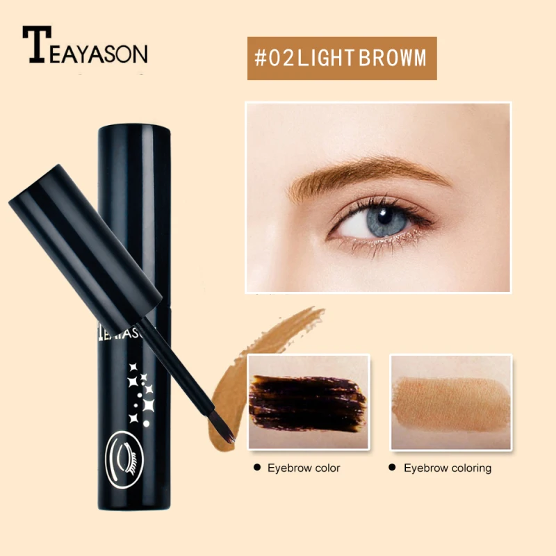 

TEAYASON Durable Dyeing Eyebrow Cream Warm Water Washable Peel Off Eyebrow Tint Gel Lasting Non-fading Eyebrow Tattoo Gel TSLM1