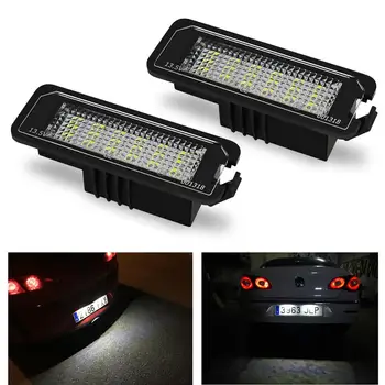 

2pcs 18SMD Error free LED License Number Plate Light lamps for Golf MK4 MK5 MK6 Passat Polo CC Eos Scirocco Car Accessories