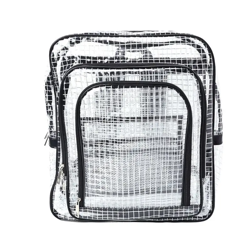 Unisex Antistatic Clear Backpack Travel Shoulder Bags Pvc Rucksack