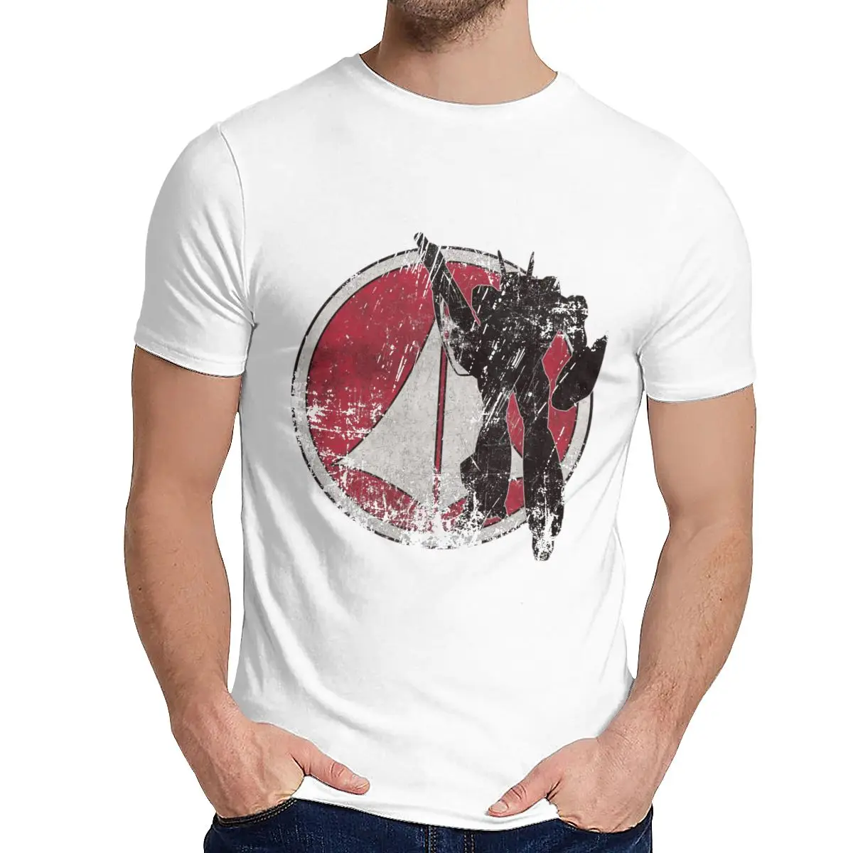 Мужская футболка, Robotech UN Spacy, аниме, Япония, Мультяшные роботы, старая школа, удобная новинка, круглый вырез, мультяшный принт, La Camiseta - Цвет: Белый