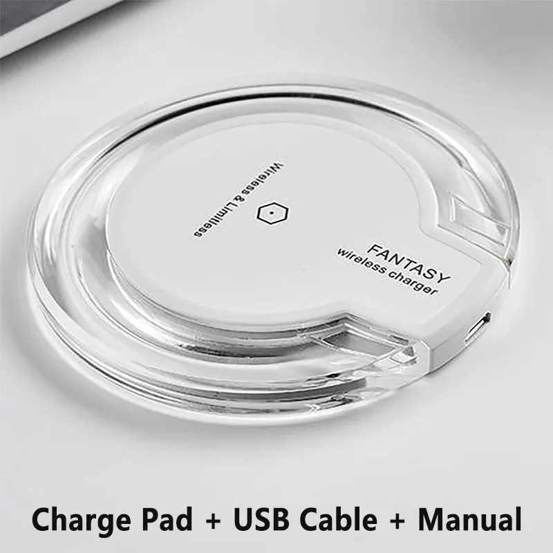 Universal Wireless Charger 5W QI Charging Pad Micro USB Type C Charge Receiver for Android Phone Tablet Wireless Adapter Kit - Цвет: White charger pad