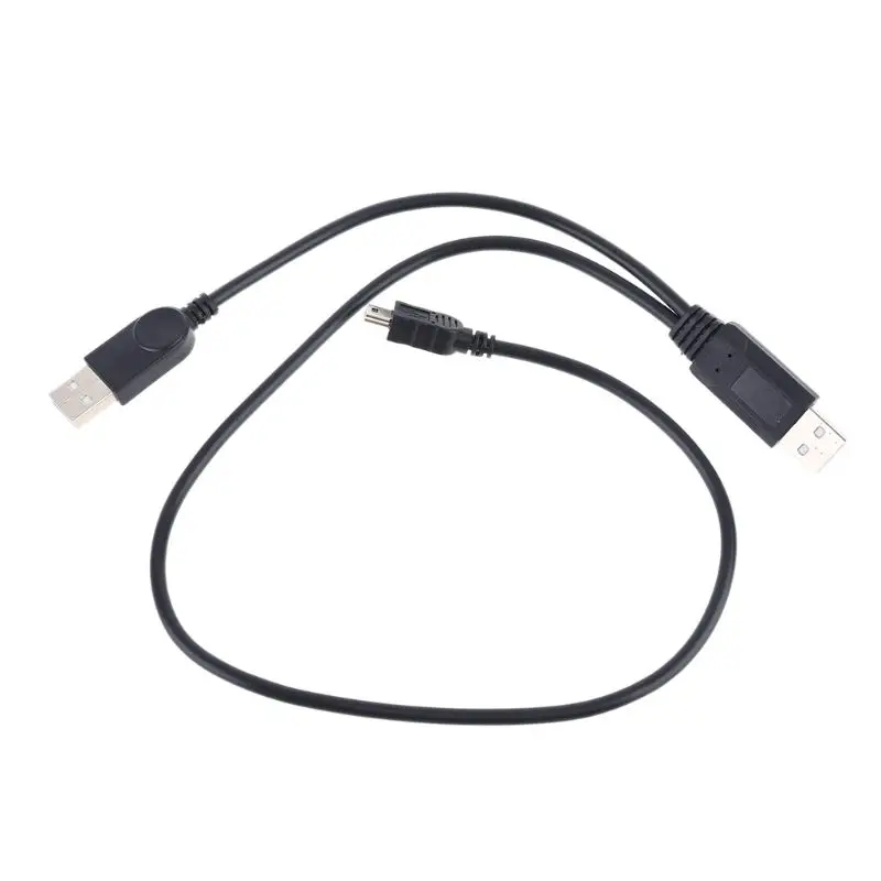 

USB to Mini USB Data Cable Adapter with Power Supply for External Hard Drives