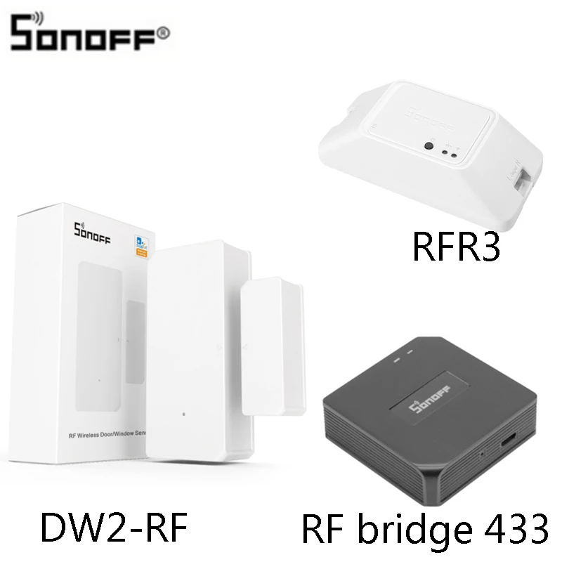 Беспроводной Радиочастотный датчик SONOFF DW2-RF - 433 МГц дверной/оконный