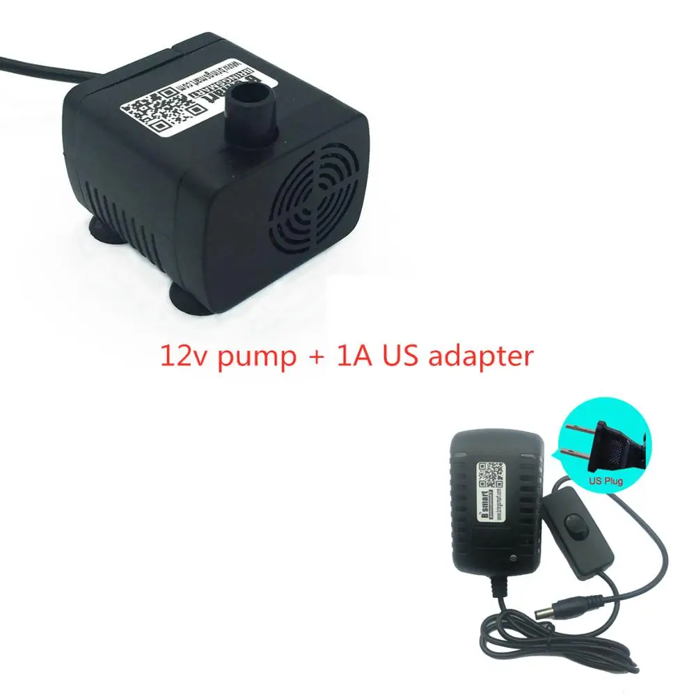 pump n 1a US adapter 280-500L/ч 2 м Сделай Сам игрушка солнечной энергии мини-насос 12V 24V DC Бесщеточный Фонтан Электрический насос для центробежный погружной фунт SR280 - Напряжение: pump n 1a US adapter
