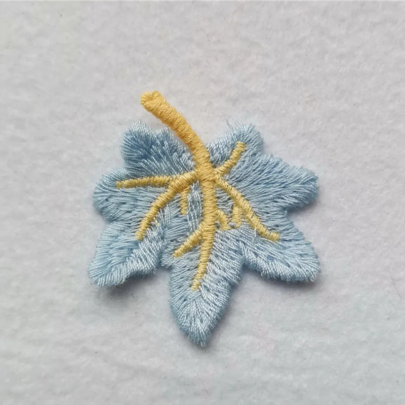 30 Teile/los 5*4CM Stickerei Blatt Applique Für DIY Kleidung Hut Nähen Liefert Haar Clip Zubehör Tuch Dekoration patches – Detail 8