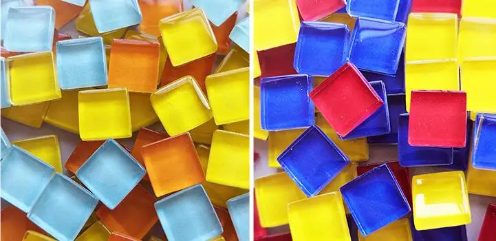 300 шт одноцветная квадратная стеклянная мозаичная плитка искусство и ремесло материал мозаичная плитка для хобби креативное изготовление детская головоломка 10 мм