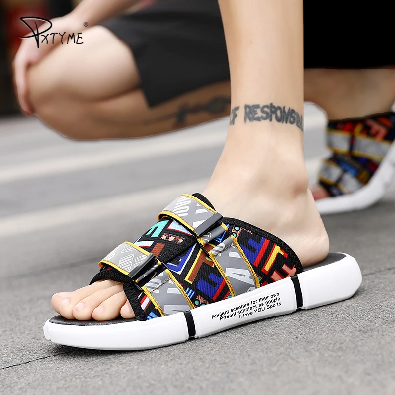 Sandalias de tallas grandes hombre, zapatos playa personalizados de verano, nuevo estilo, para actividades al aire libre, zapatillas grandes, 2021|Sandalias de hombre| - AliExpress