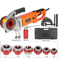 Hand-Held Electric Pipe Threading Machine, Household Hinged Plate, Galvanized Pipe Threading Tool Kit, 2300W，Pipe Threader 1