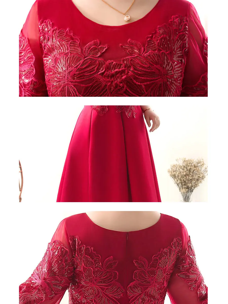 Платья для выпускного вечера с длинным рукавом Vestidos De Gala T550 нового размера плюс платья с вышивкой и блестками женские вечерние короткие платья для выпускного вечера