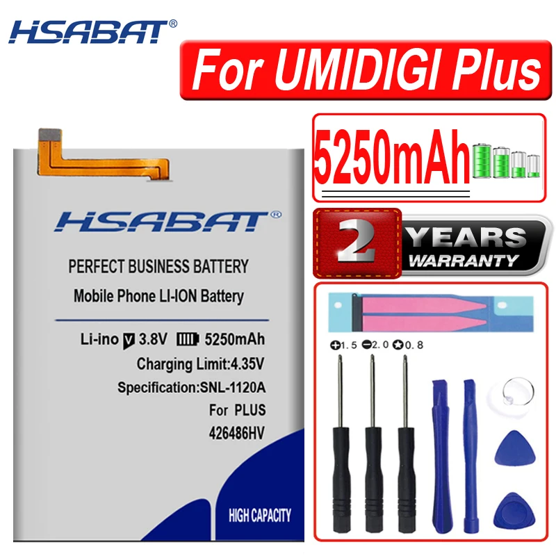 HSABAT 5250 мАч H26486HV 426486HV аккумулятор высокой емкости для UMI Plus E Helio P20 UMIDIGI литий ионный