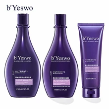 B'Yeswo экстракт Черного Риса продукты для ухода за волосами Шампунь против перхоти мягкая маска для волос увлажняющий гель для душа 3 в 1 комплектов