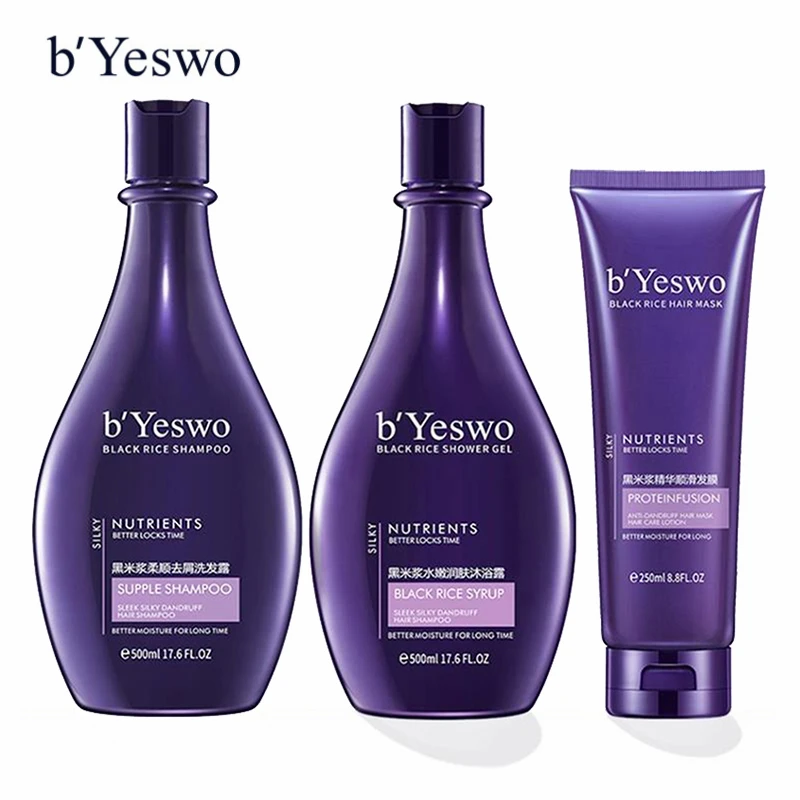 B'Yeswo экстракт Черного Риса продукты по уходу за волосами Шампунь против перхоти