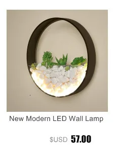 Современный светодиодный настенный светильник, прикроватный Декор для спальни, металлический настенный светильник, белый, черный, круглые настенные искусственные цветы, камень