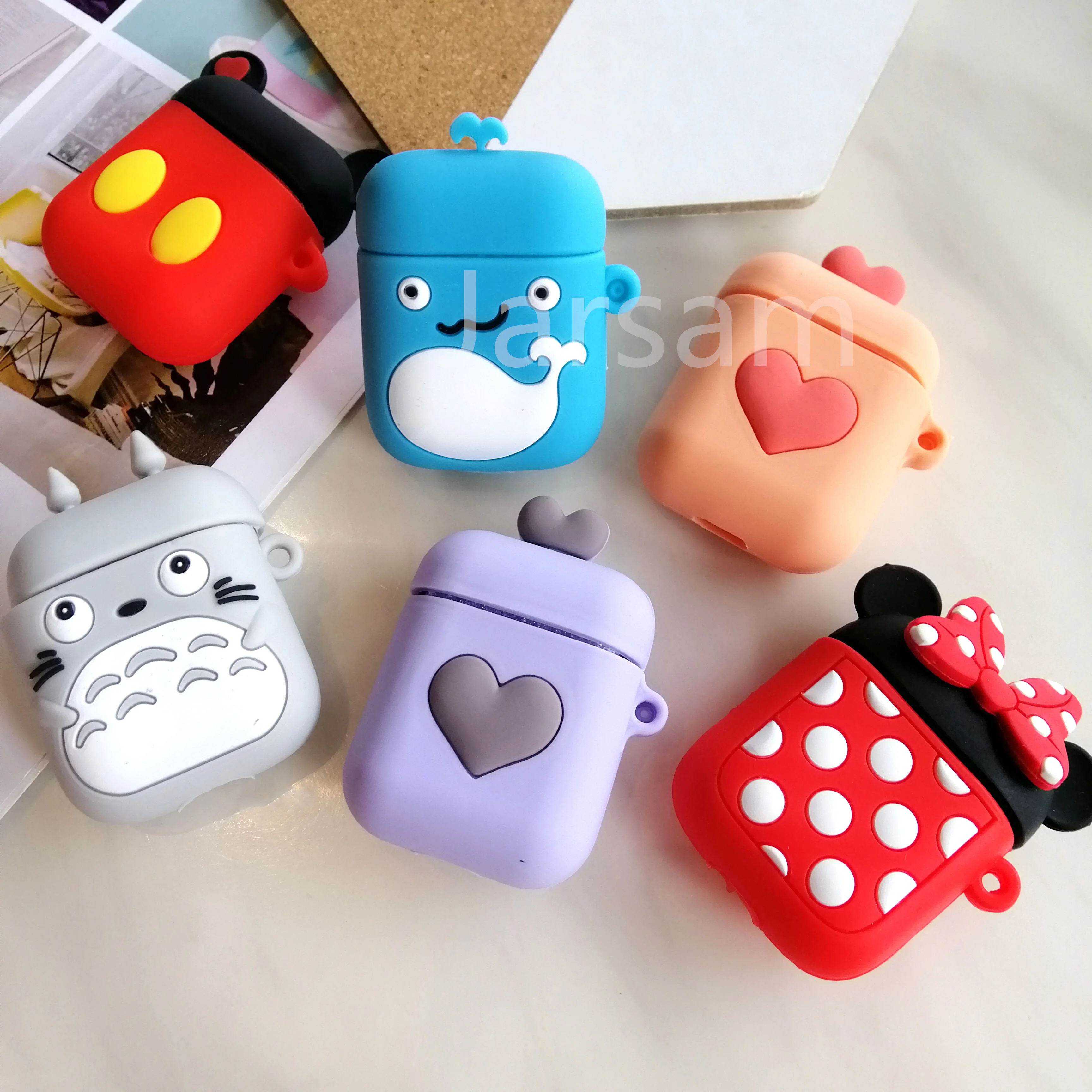 Чехол с мультипликационным принтом для airpod беспроводной чехол наушников Apple AirPods