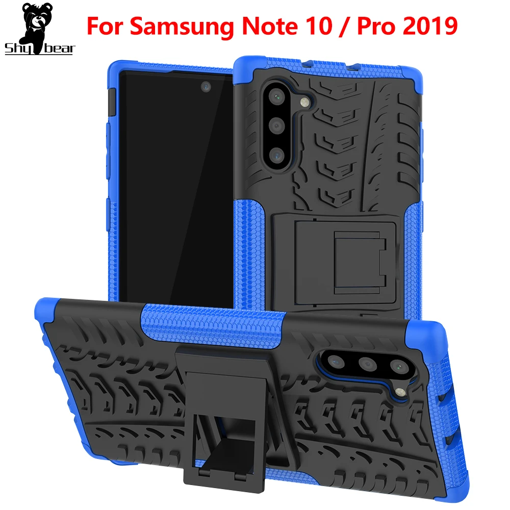 2 в 1 чехол для телефона samsung Galaxy Note 10 Pro Soft Shell Чехол-подставка петля держатель