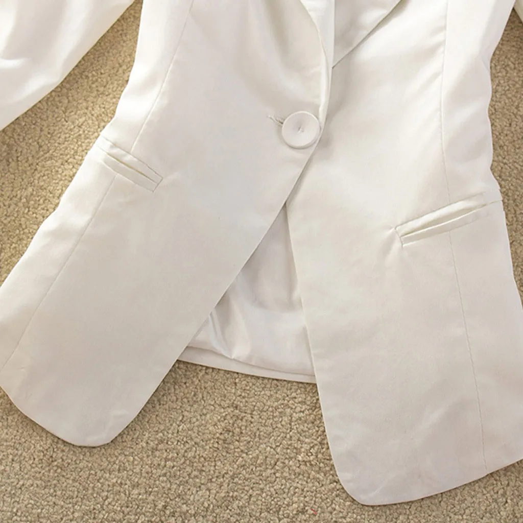 Осенние белые женские блейзеры и куртки размера плюс, офисное Женское пальто, деловой блейзер с длинным рукавом, Женский блейзер