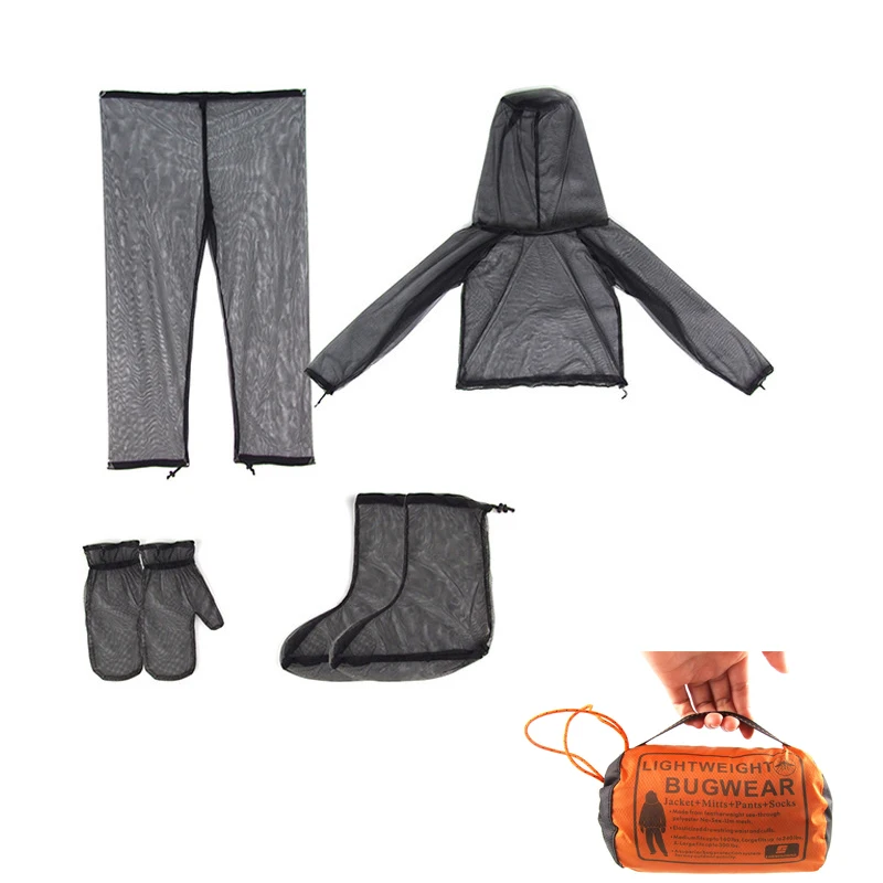 set with bag GLEEGLING новые противомоскитные куртки для рыбалки+ брюки+ перчатки+ обувь, костюм для походов, кемпинга, альпинизма, рыболовные трикотажные изделия - Цвет: set with bag