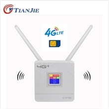 TIANJIE – routeur sans fil RJ45 WAN/LAN 4G WIFI LTE, 300Mbps CPE, carte sim + antenne + Port Ethernet, Hotspot, Dongle de Modem à large bande