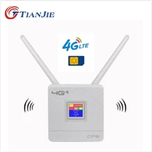 TIANJIE RJ45 WAN/LAN Router 4G WIFI LTE Unlock CPE 300Mbps Wireless SimCard+Antenna+Ethernet Port Hotspot Broadband Modem Dongle
