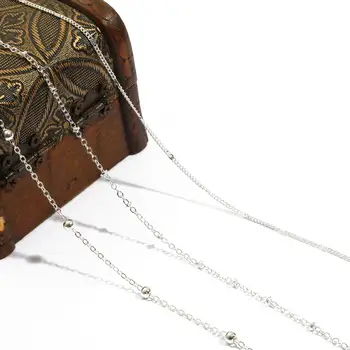 

New Arrival 1m Exquisite O Shape Iron Chain Clip Double-C Chains Width 1.5/2mm for Men Women DIY Bracelet Necklace Jewelry
