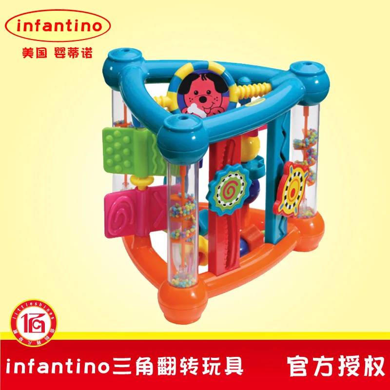 

America Infantino Baby Tino Baby Cognitive Triangle Flipping Toy Young CHILDREN'S Multi-functional Sensory Early Education