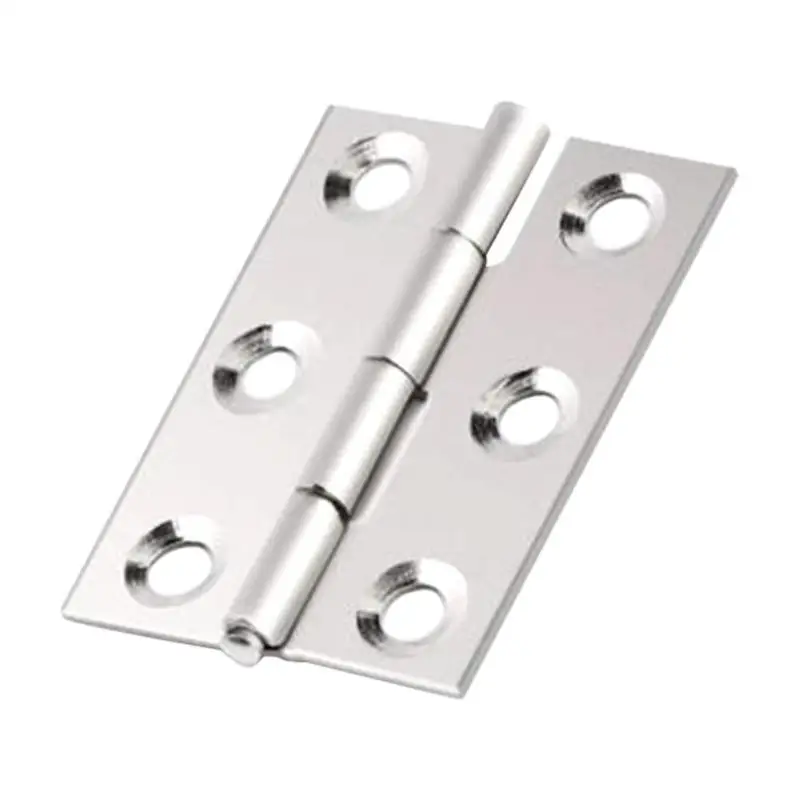 20pcs Stainless Steel Cabinet Hinges Connectors 6 Holes Cupboard Interior Door Hinges Damper Buffer Furniture Hardware