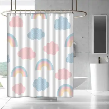 

Waterproof and Colorful Shower Curtain Polyester Shower Curtain Bath Shower