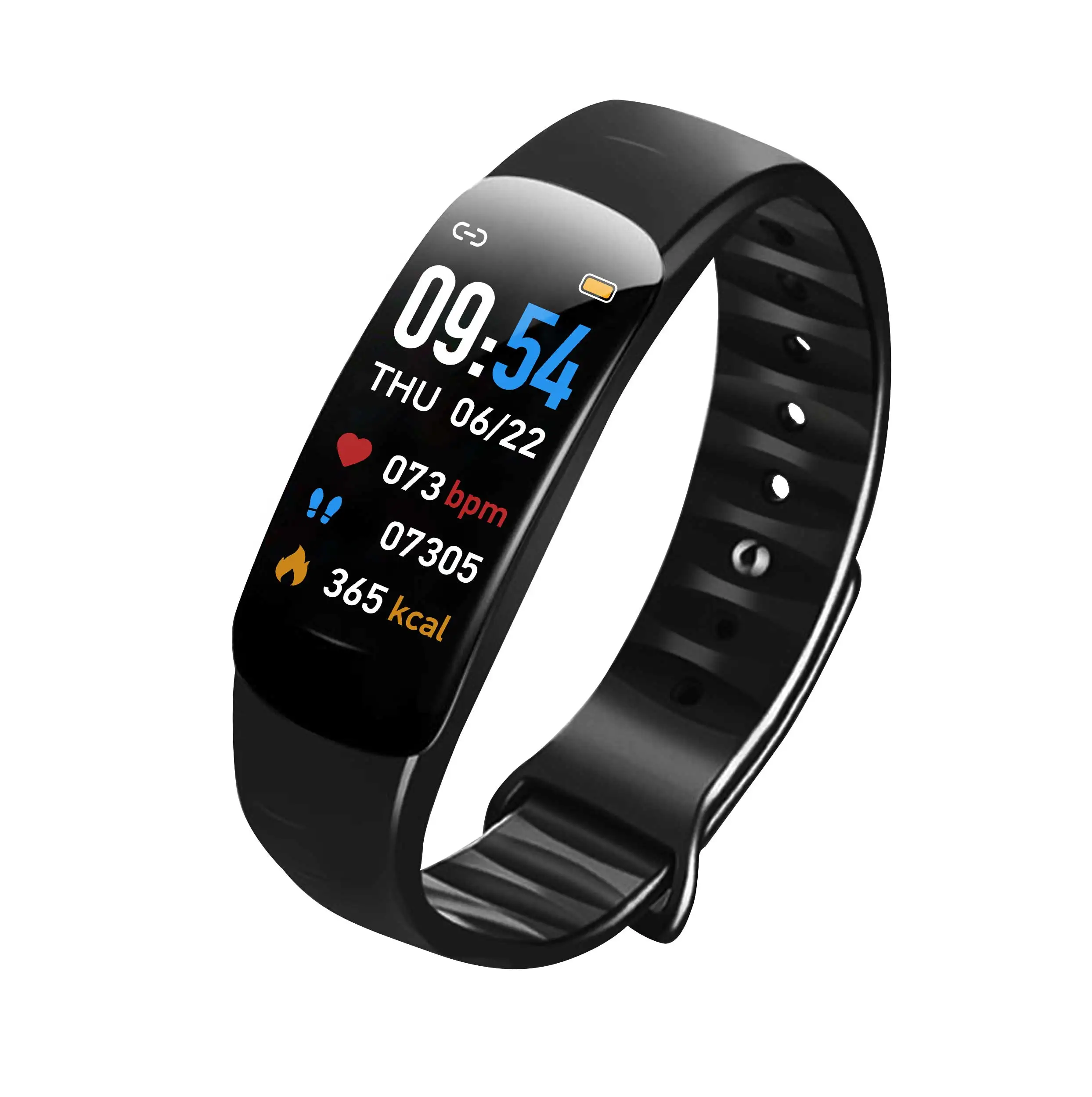 C1 Color Screen Smart Bracelet  With Heart Rate Blood Pressure Pedometer Bluetooth Push Notification Call ReminderLongStandby 