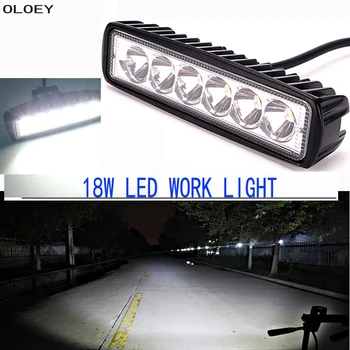 

18W LED Work Light Spotlight Flood Worklight 4WD 12V Led For Off-Road Vehicle Dome Lamp Modified Strip Light Bar SUV Car Truck
