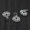 2pcs Authentic 925 Sterling Silver Color Charm Manual Lotus Pendant Fit Bracelets & Bangles DIY Women Jewelry Accessories ► Photo 3/5