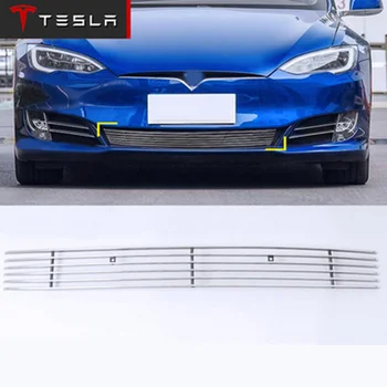 

Fit For Tesla Model S 2016 2017 2018 high quality Stainless Front Grille Chrome Trim Assembly Gril