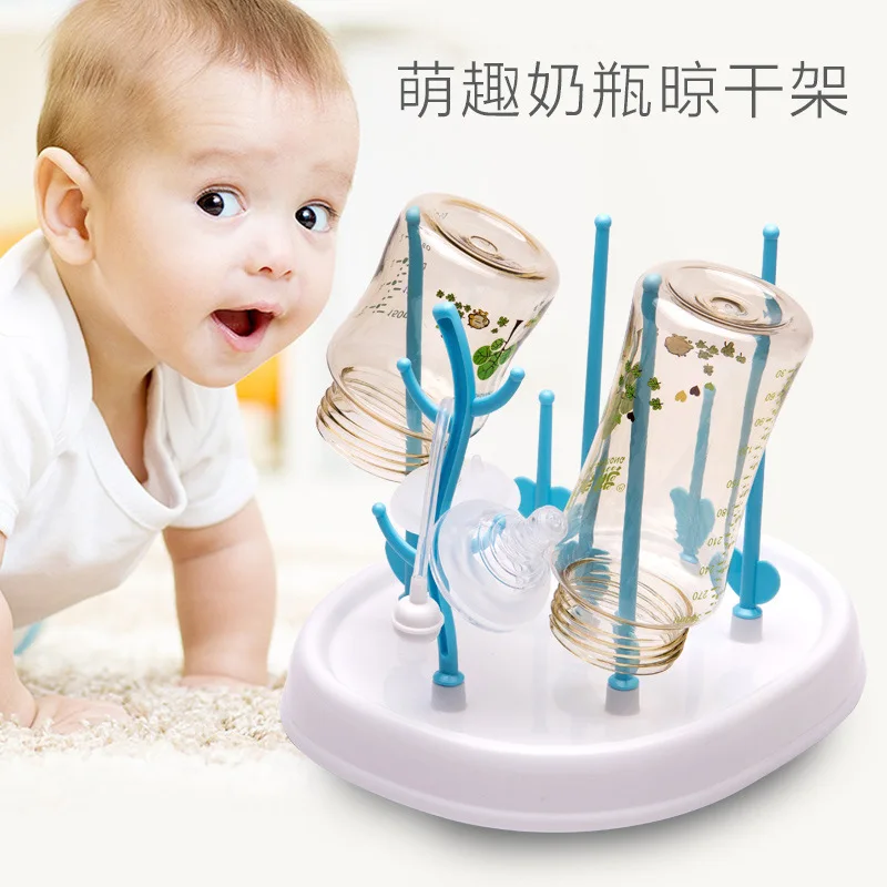 

Air Dry Water Draining Drying Rack Baby Bottle Drying Rack Infants Pacifier Glass Storage Shelf Dustproof Holder Shelf