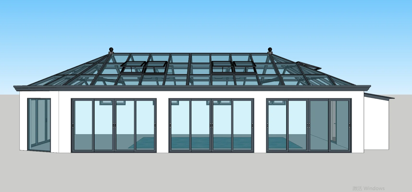 Aluminium Frame Structure Sunroom with Laminated Glass Window/ Aluminum Door and Window Sunroom