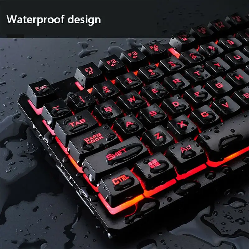 4 шт./компл. K59 Проводная USB клавиатура игровой коврик для мыши наушники с фоновой