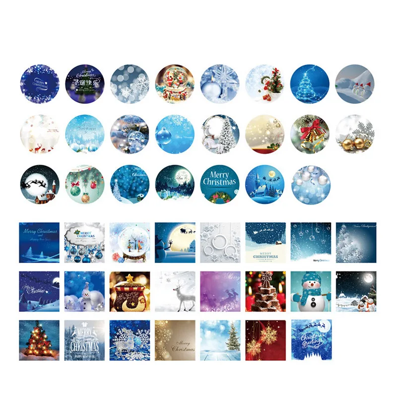 46 Pcs/box Winter Merry Christmas Decoration Mini Paper Sticker Decoration DIY Album Diary Scrapbooking Seal Label Sticker